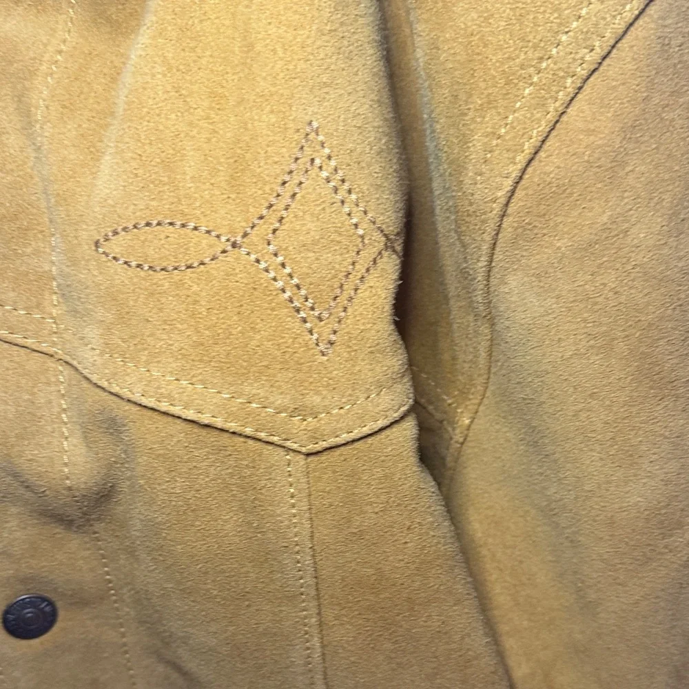 Levi's Tan Western Suede Trucker Jacket Large NWT - Picture 3 of 4